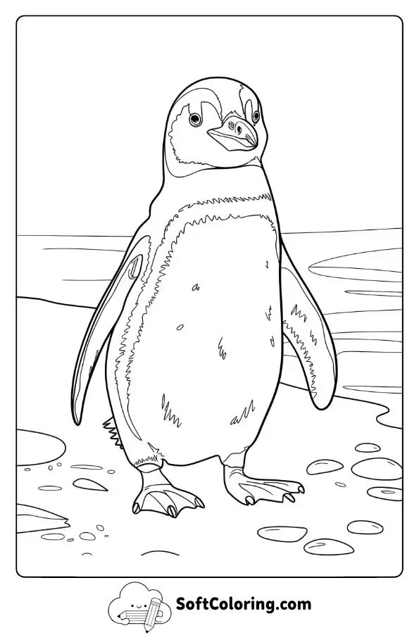 African Penguin by the Beach