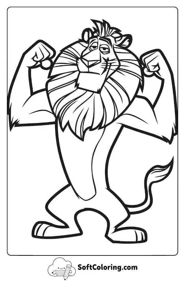 Alex The Lion Showing His Strength