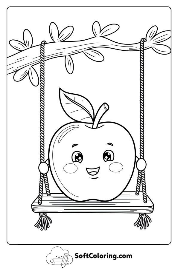 Apple Enjoying a Sunny Day on a Swing
