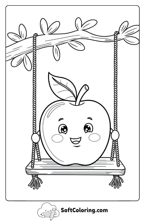 Apple Enjoying A Sunny Day On A Swing