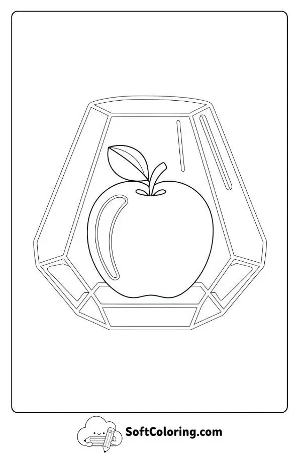 Apple Inside A Decorative Glass Terrarium