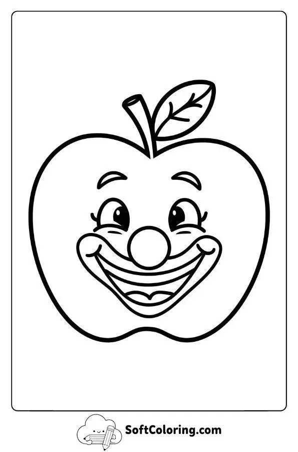 Apple Wearing A Funny Clown Nose