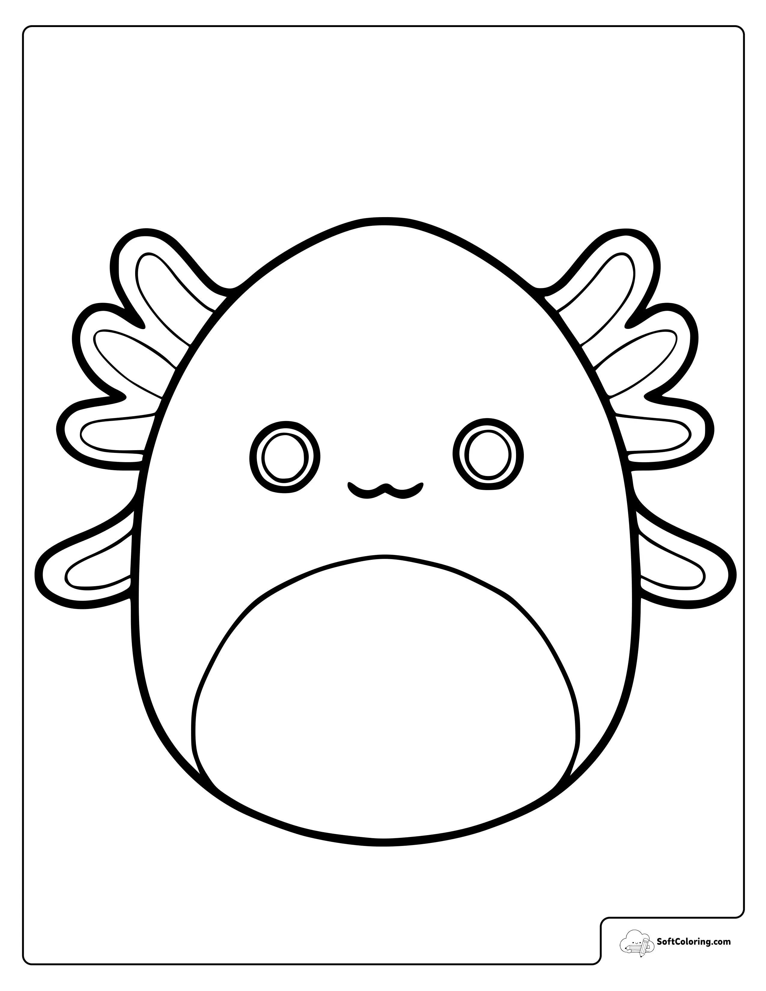 Archie The Axolotl Squishmallow Coloring Page