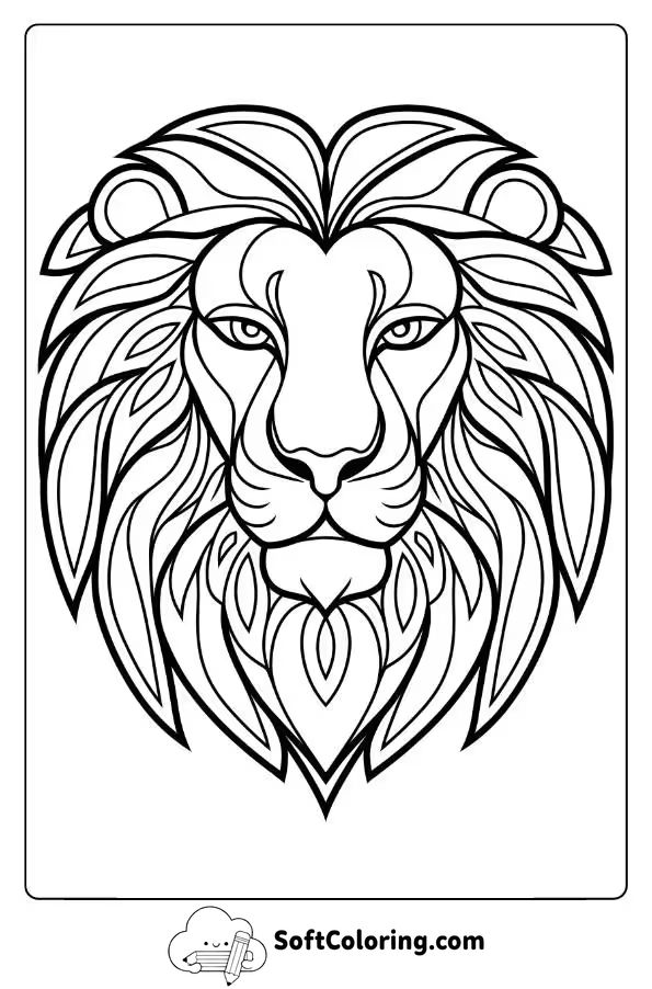 Artistic Mandala Lion Pattern For Creativity