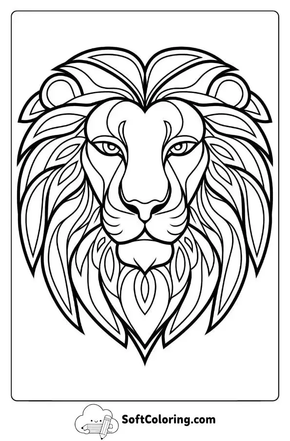 Artistic Mandala Lion Pattern For Creativity