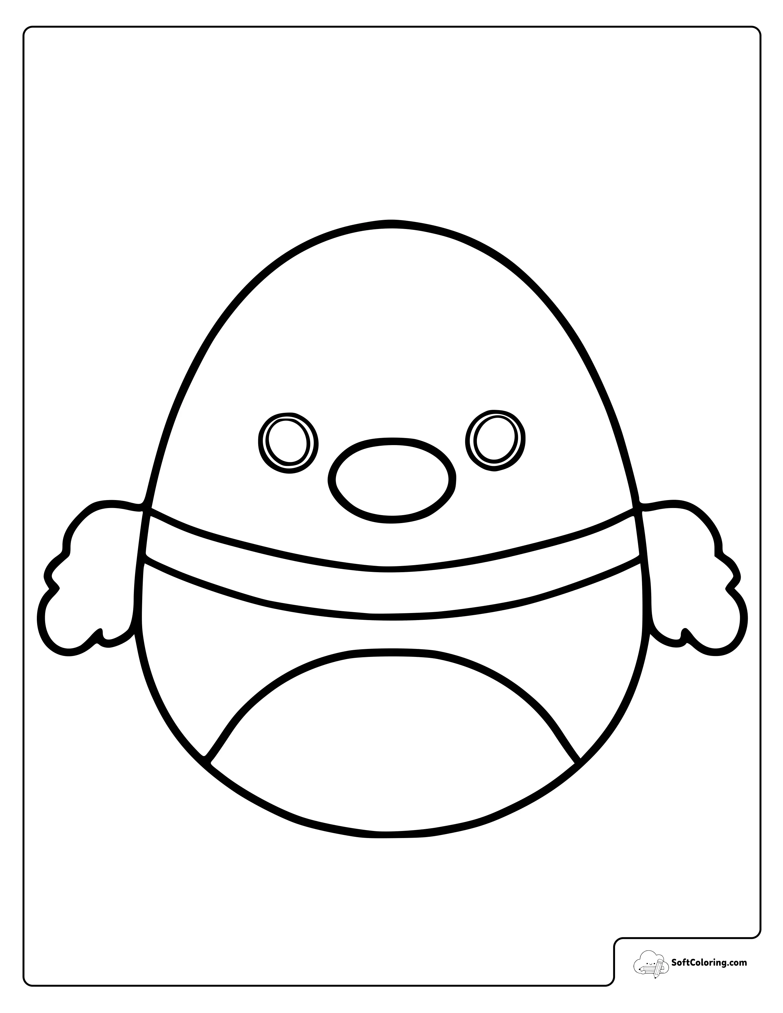 Avery The Mallard Squishmallow Coloring Page