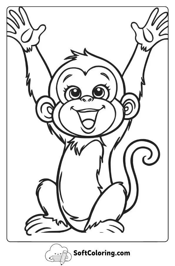 Baby Monkey Reaching for the Sky