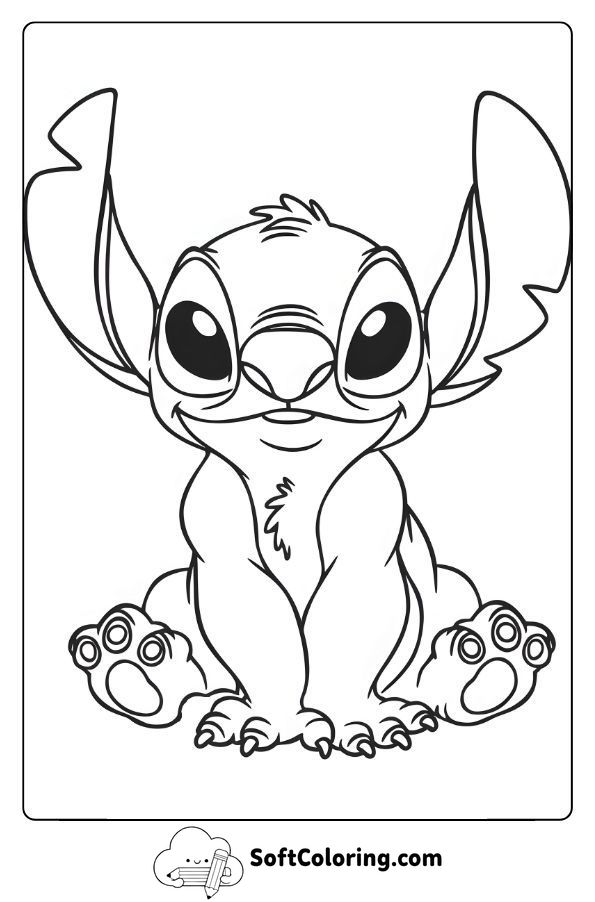 Baby Stitch Coloring Page