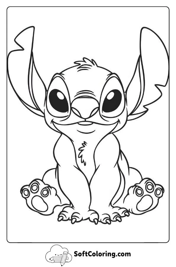Baby Stitch Coloring Page