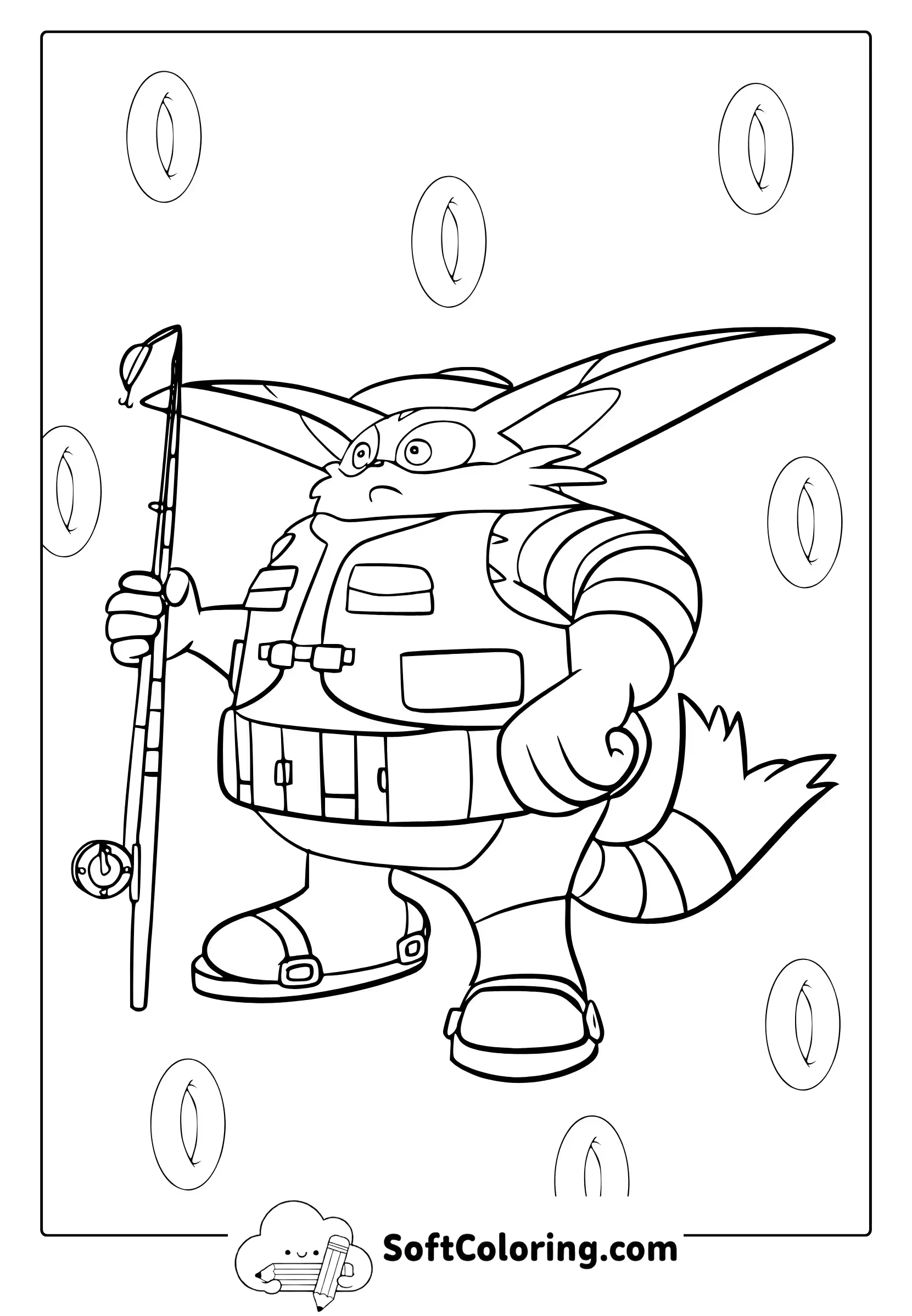 Big The Cat From Sonic Coloring Page