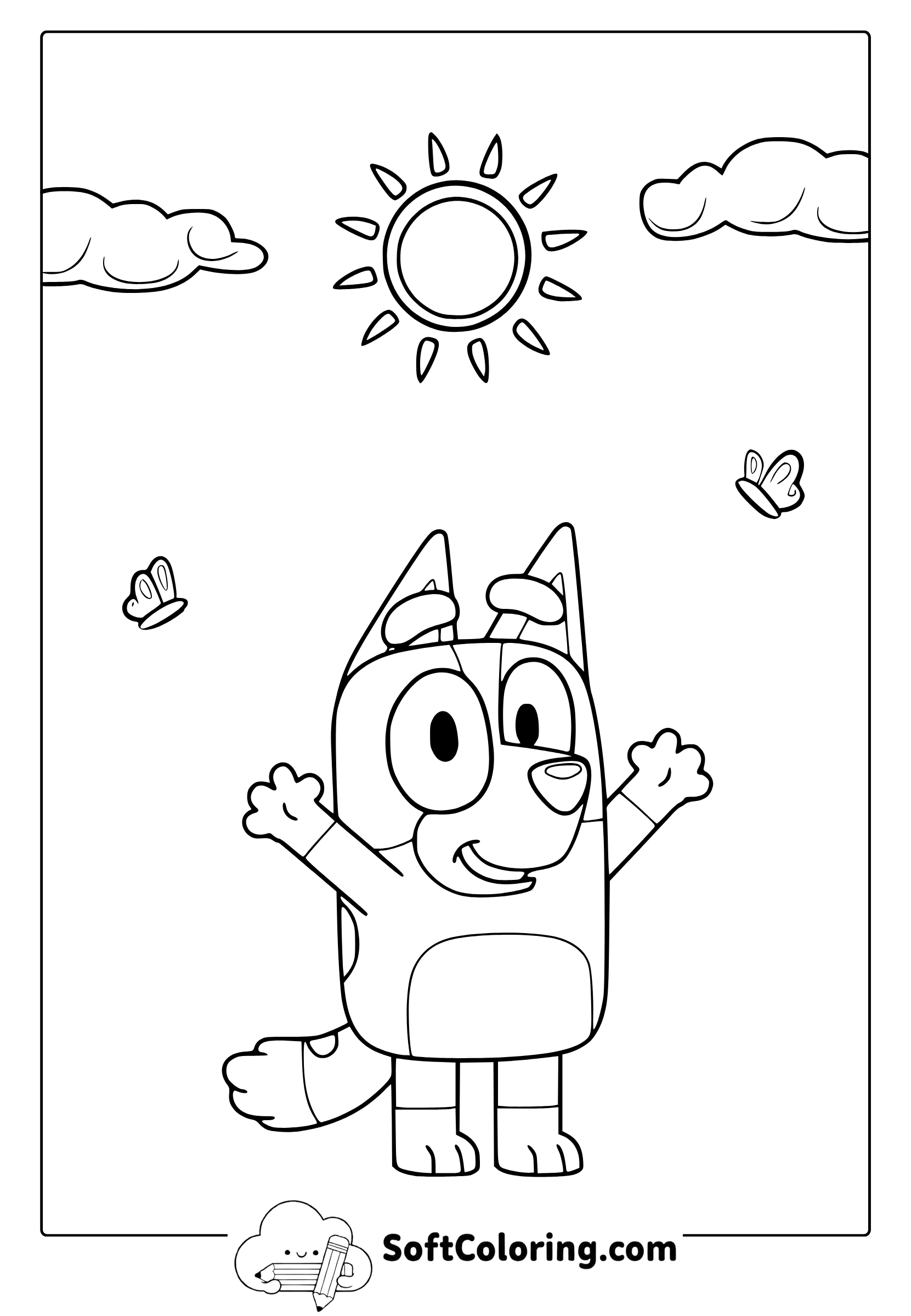 Bingo From Bluey Coloring Page