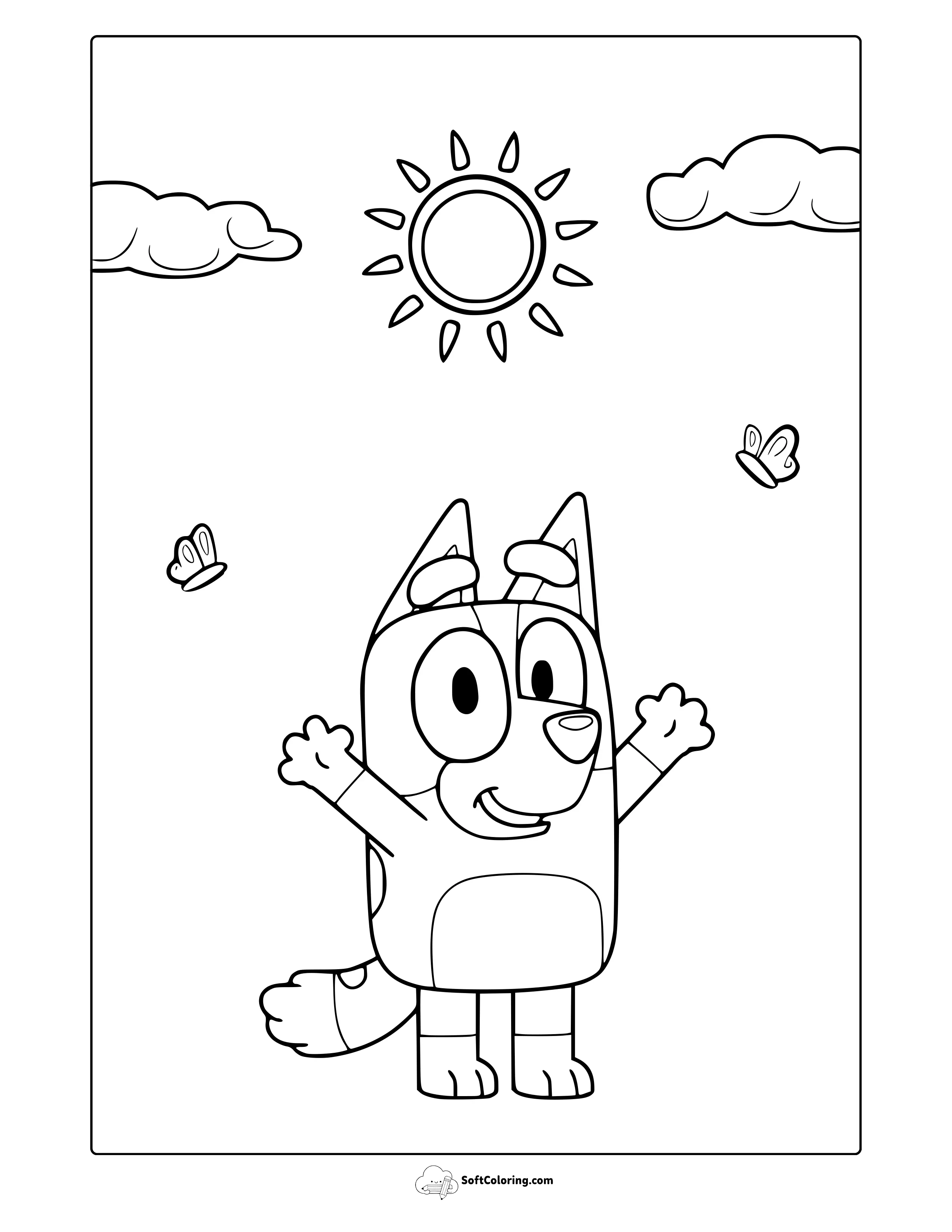 Bingo From Bluey Coloring Page