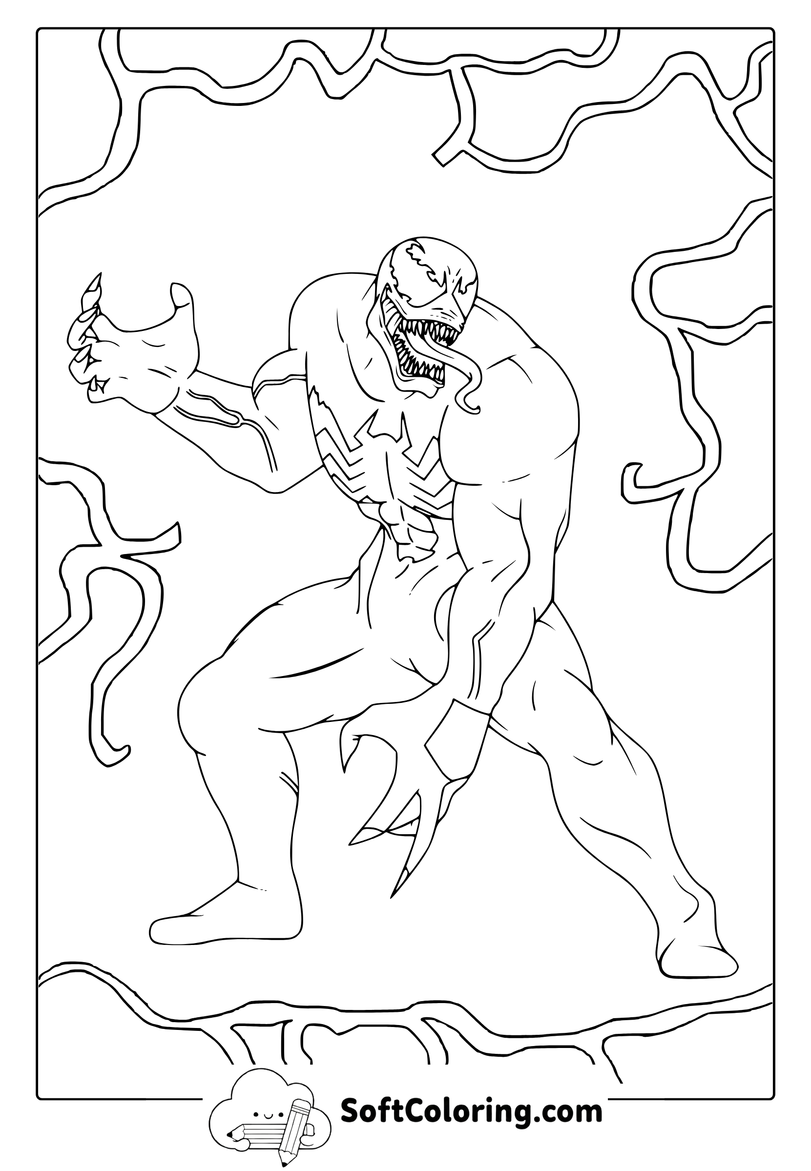 Black Venom Coloring Page