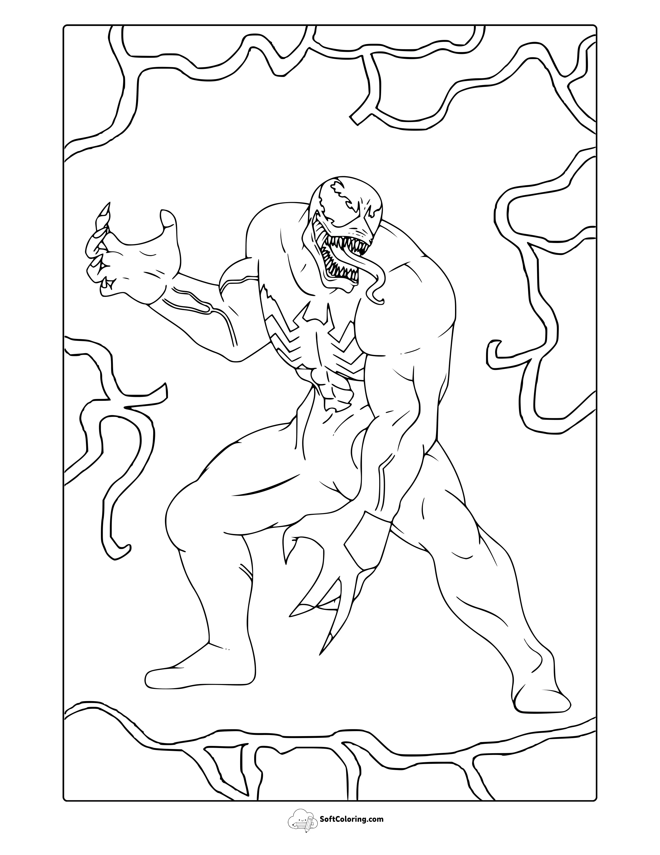 Black Venom Coloring Page