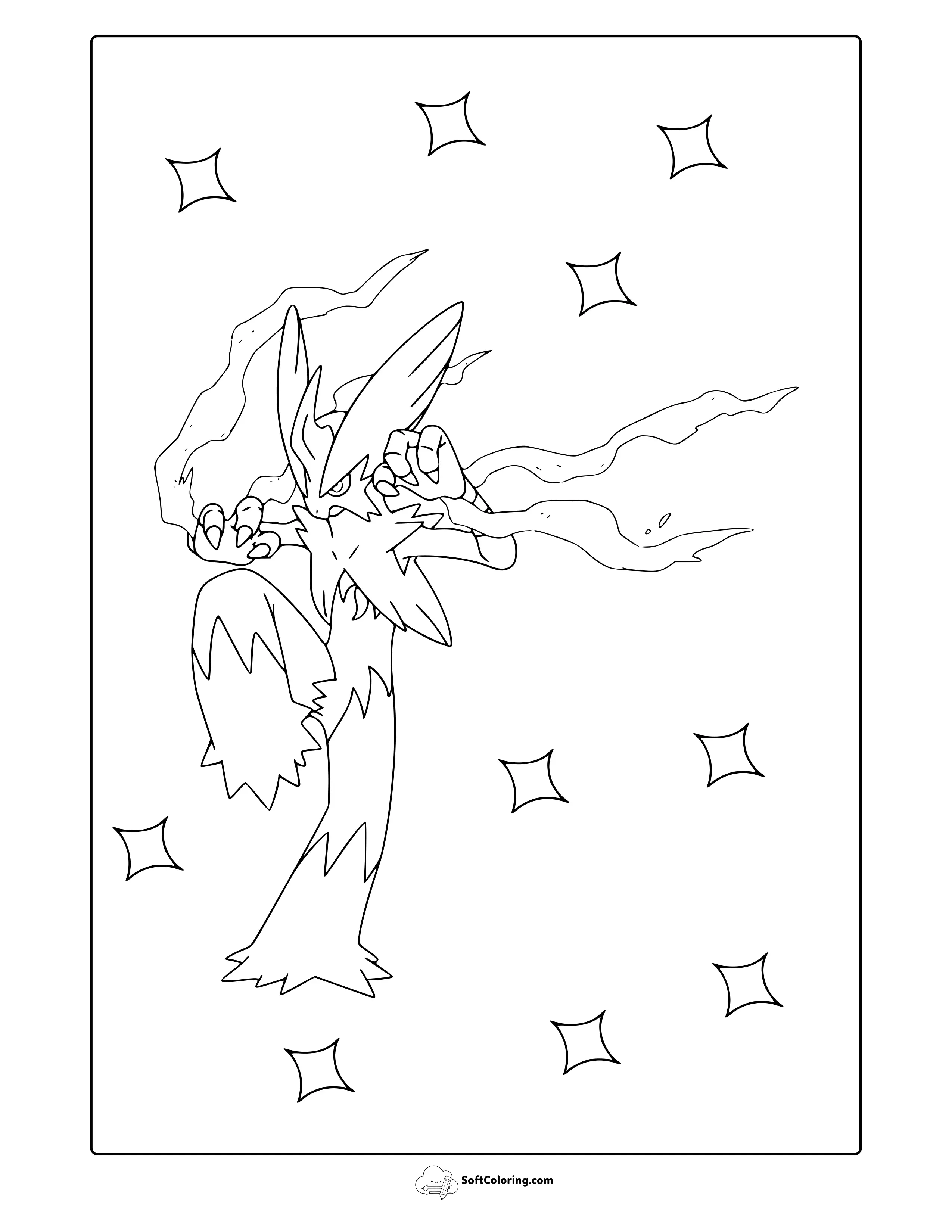 Blaziken From Pokemon Coloring Page