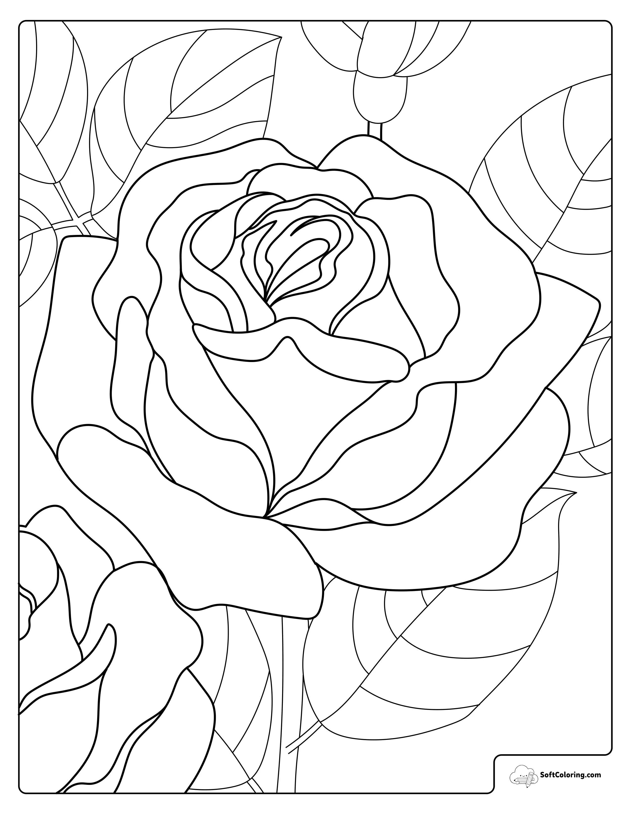 Rose Coloring Pages