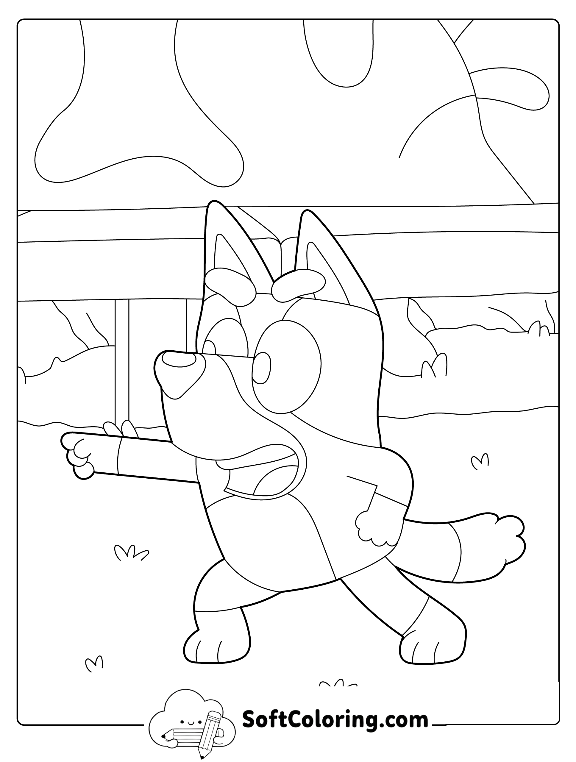 Bluey Exploring the Garden