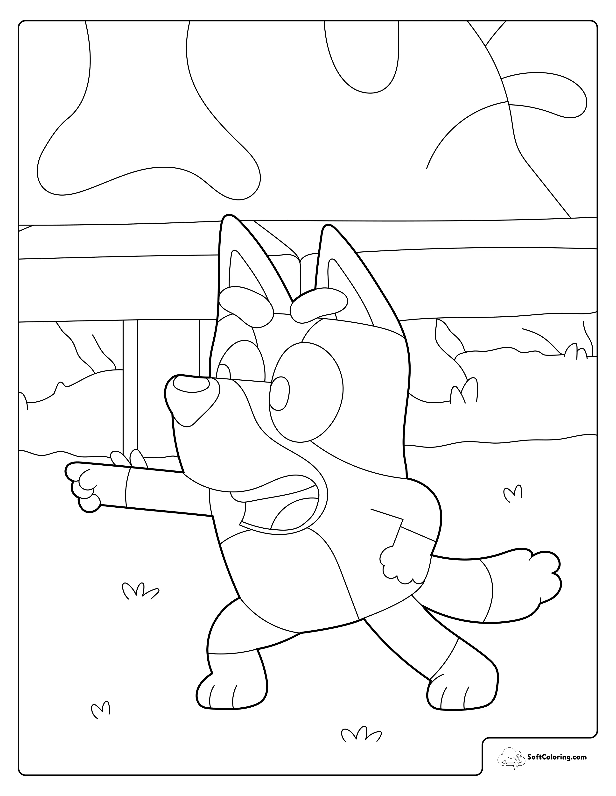 Bluey Exploring The Garden