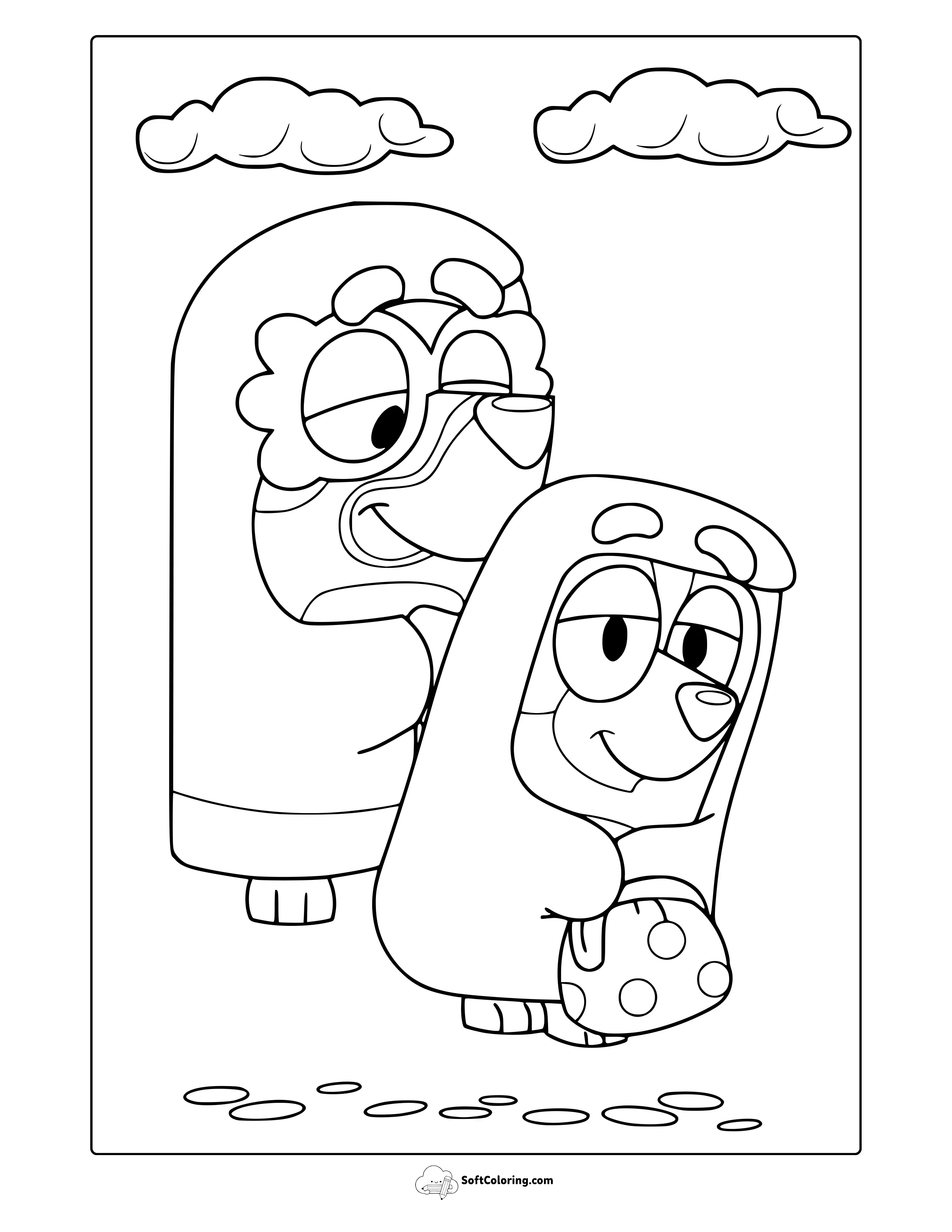 Bluey Grannies Coloring Page