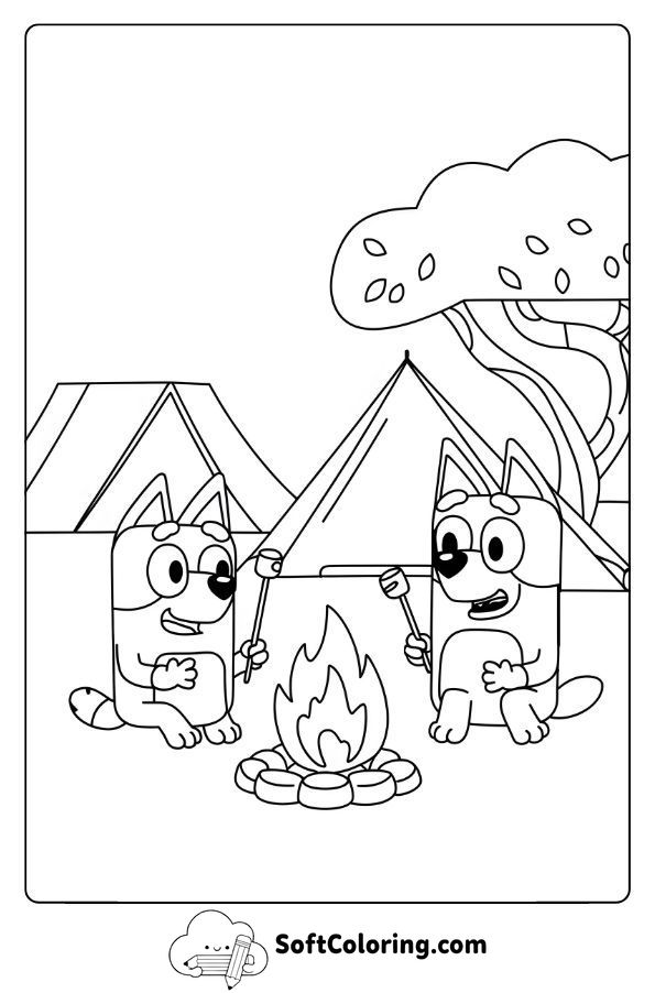 Bluey and Bingo’s Camping Trip in the Outback