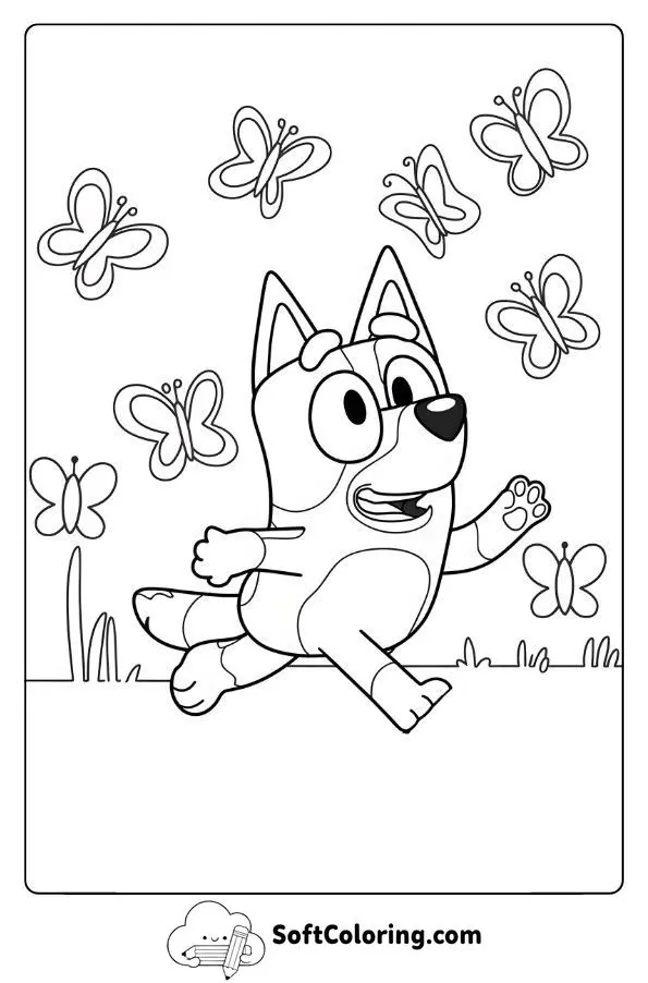 Bluey’s Chase Of The Butterflies