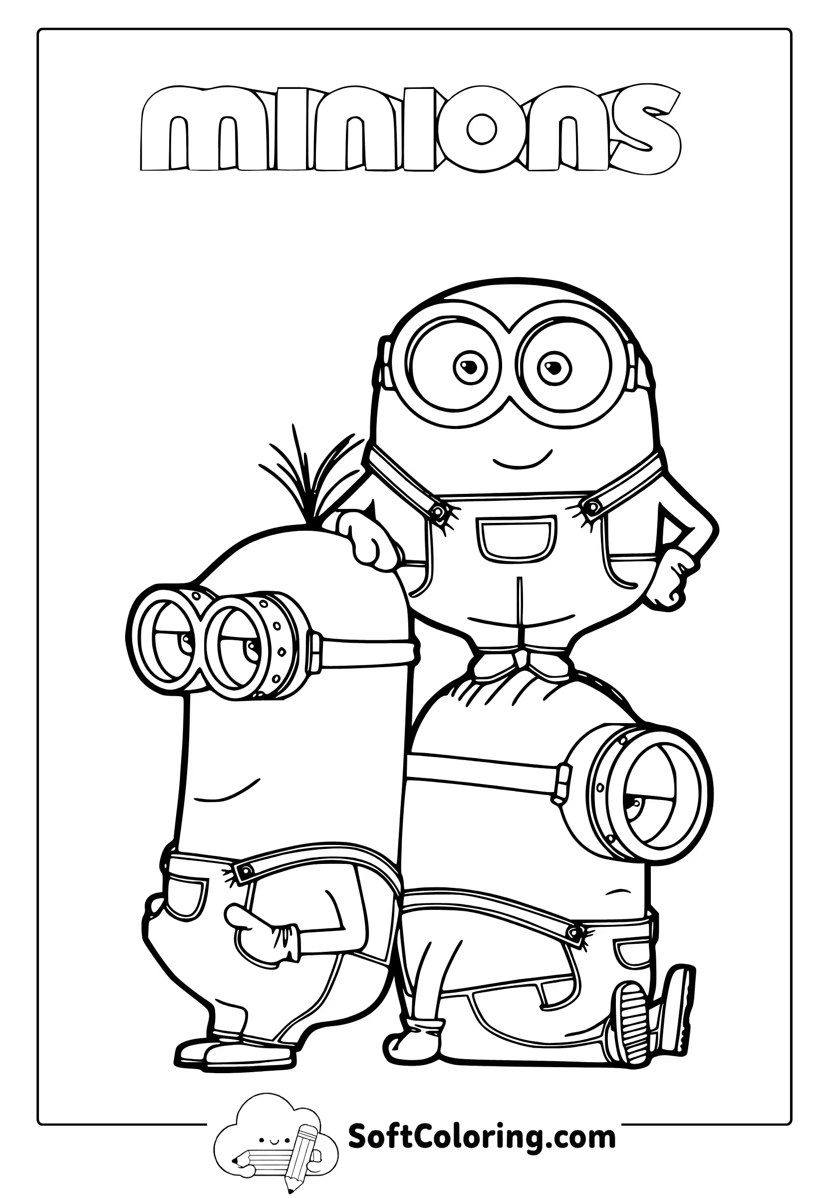 Bob, Kevin and Stuart Coloring Page