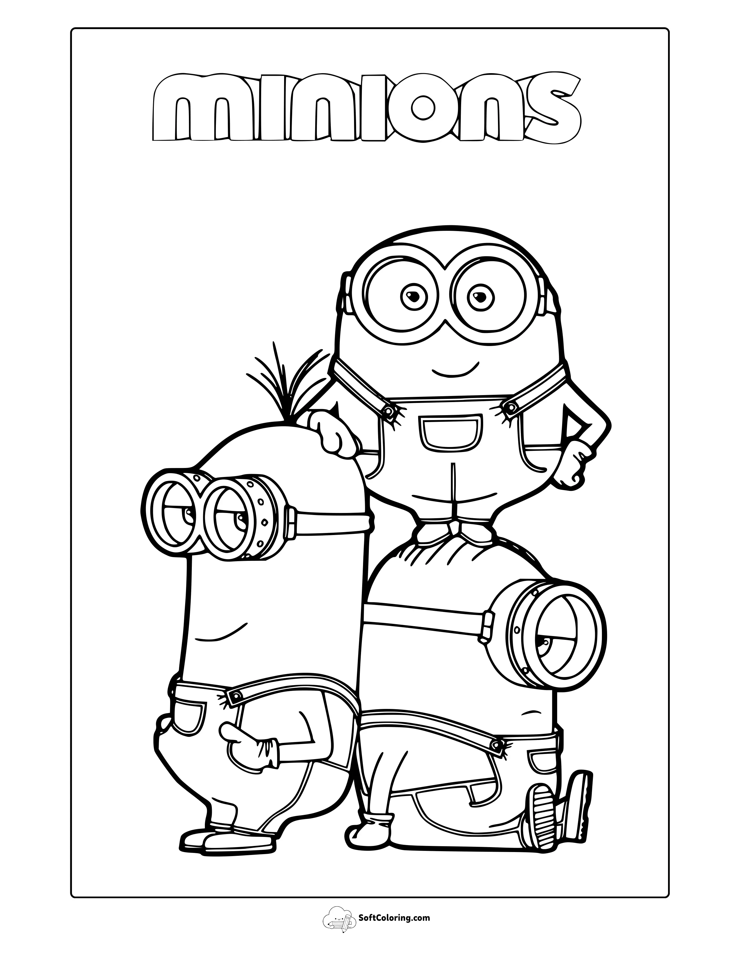 Bob, Kevin And Stuart Coloring Page