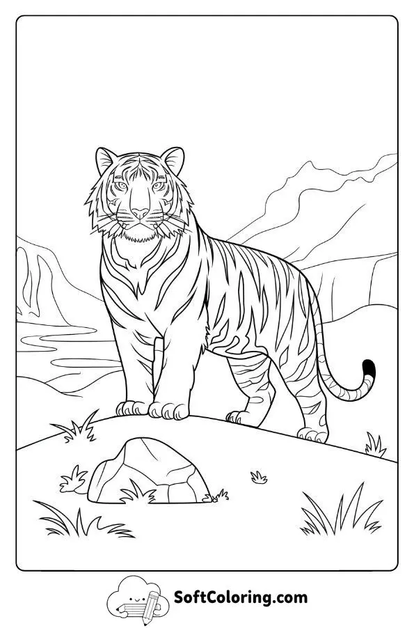 Brave Tiger In The Valley