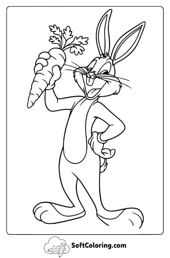 Bugs Bunny Laughing With A Carrot
