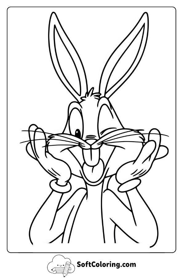 Bugs Bunny Pulling a Funny Face