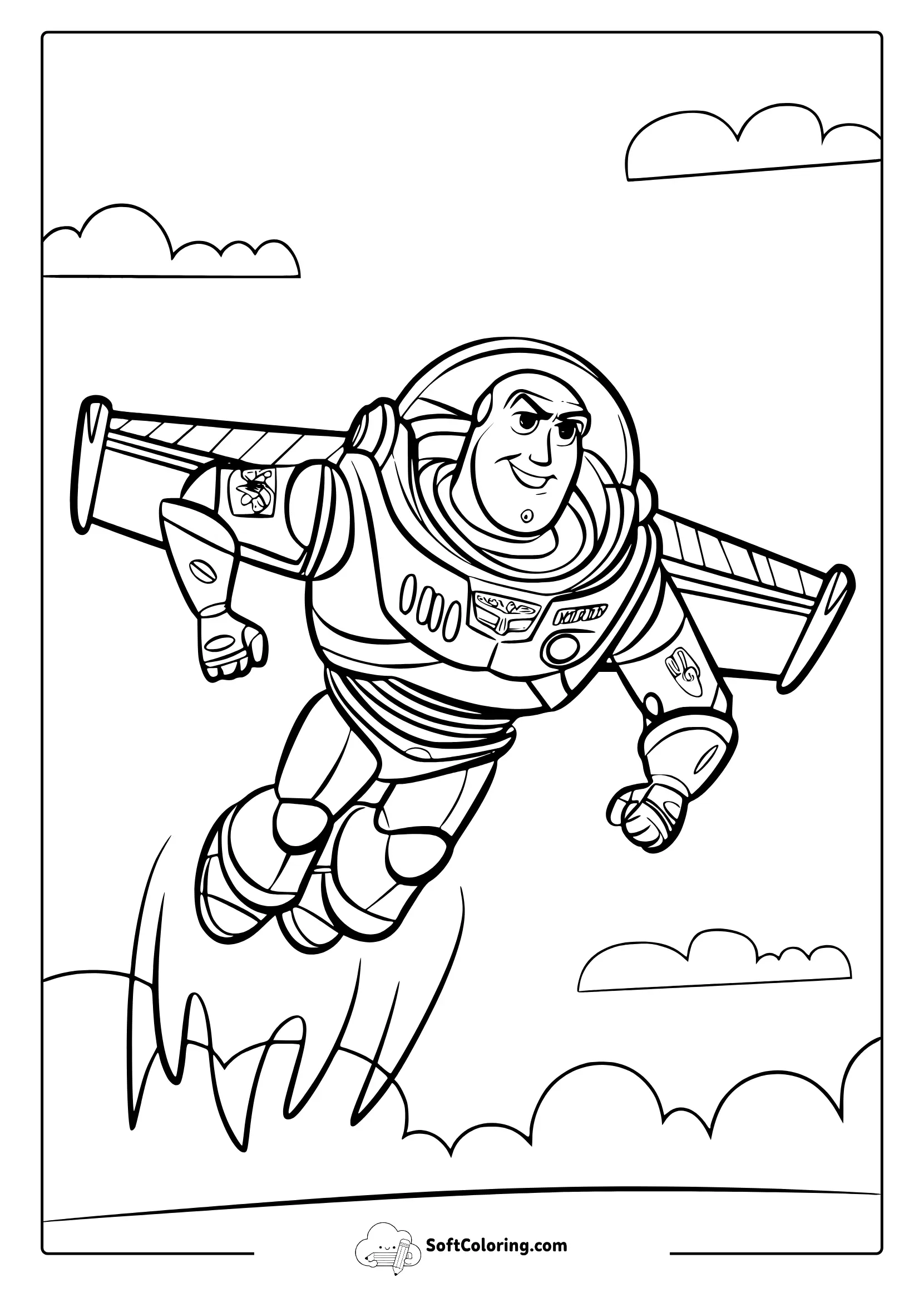 Buzz Flying With Confidence Coloring Page