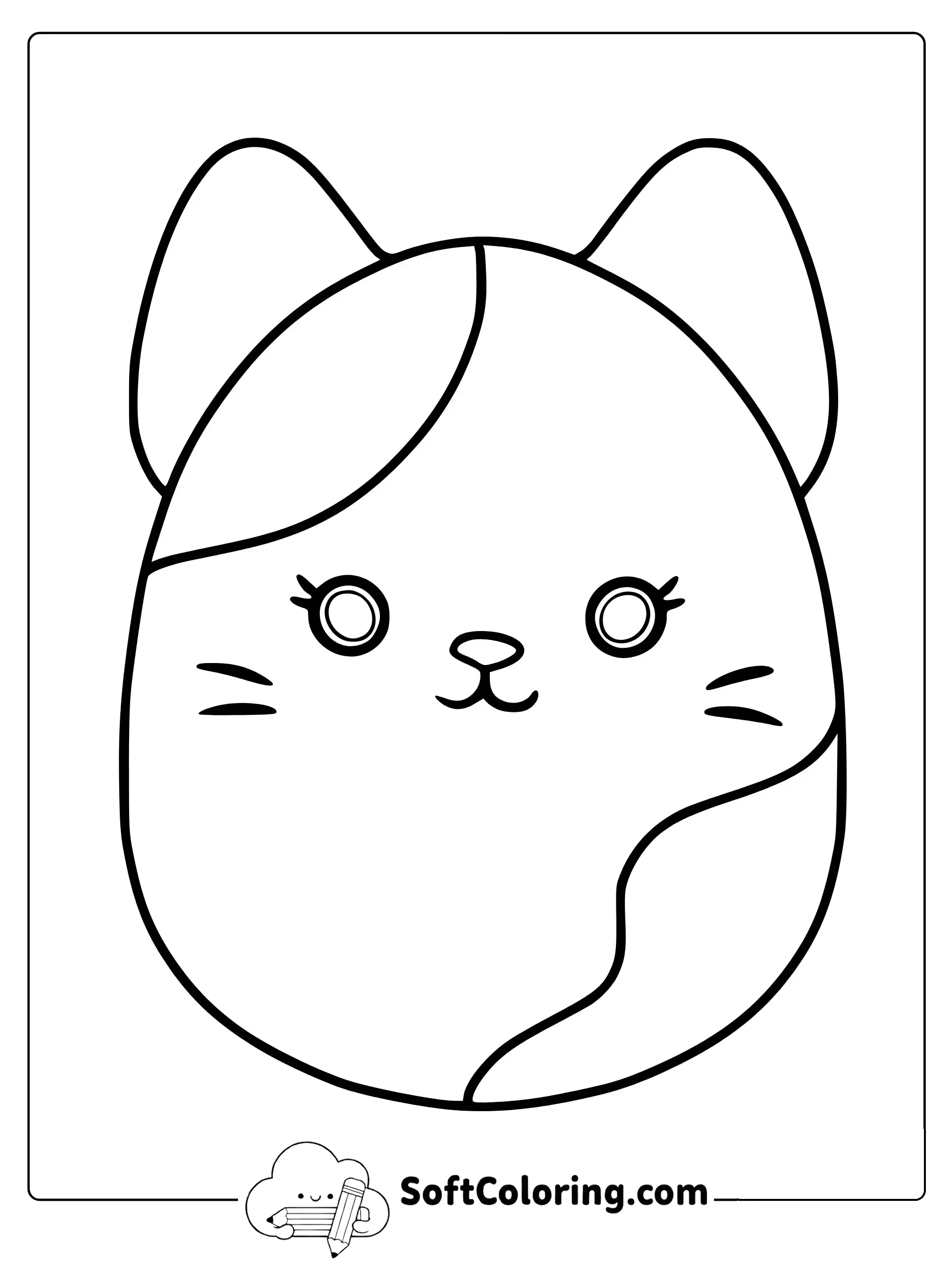Cameron the Cat Squishmallow Coloring Page