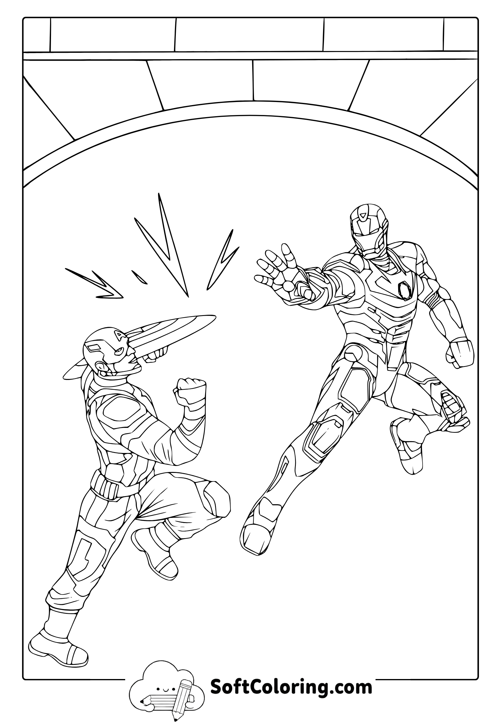 Captain America Civil War Coloring Page