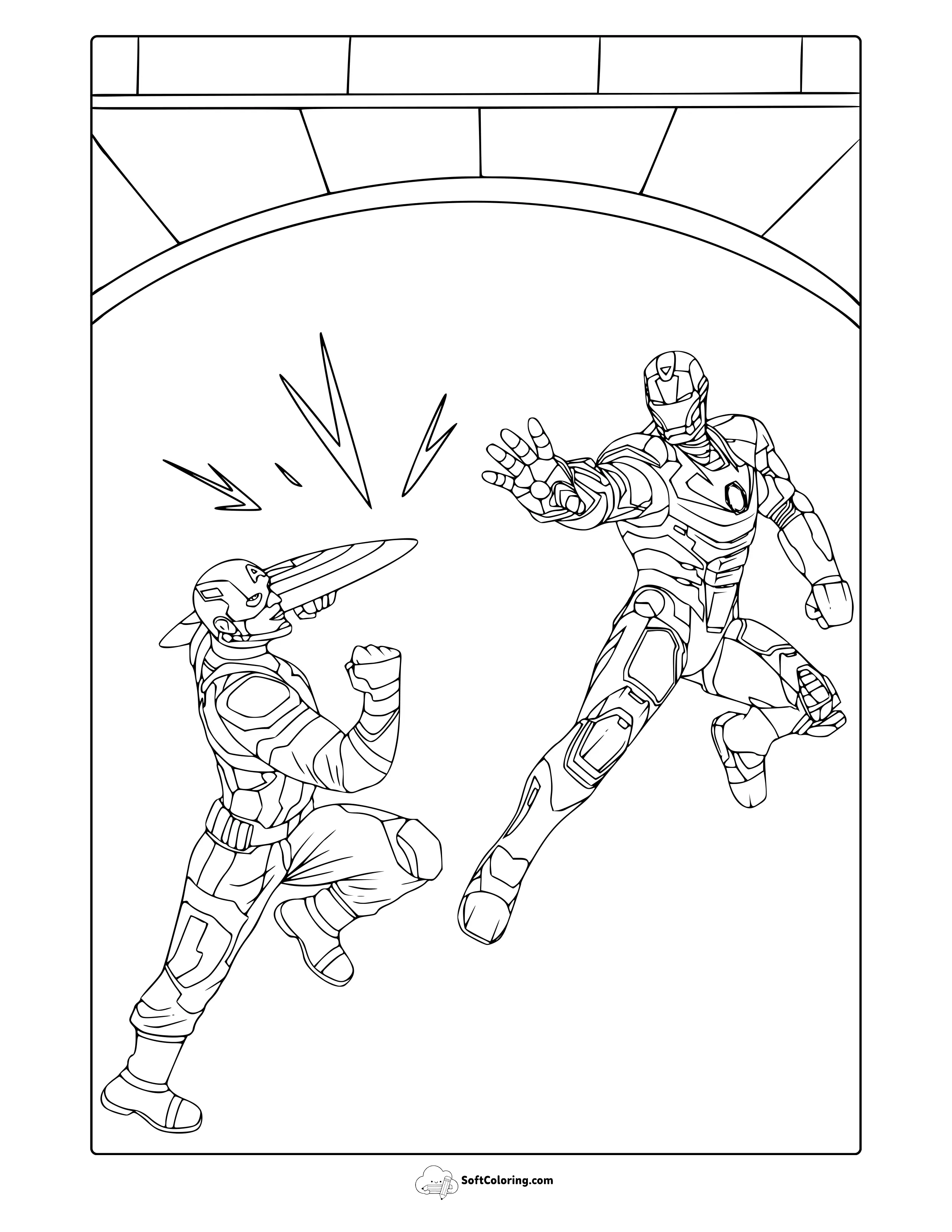 Captain America Civil War Coloring Page