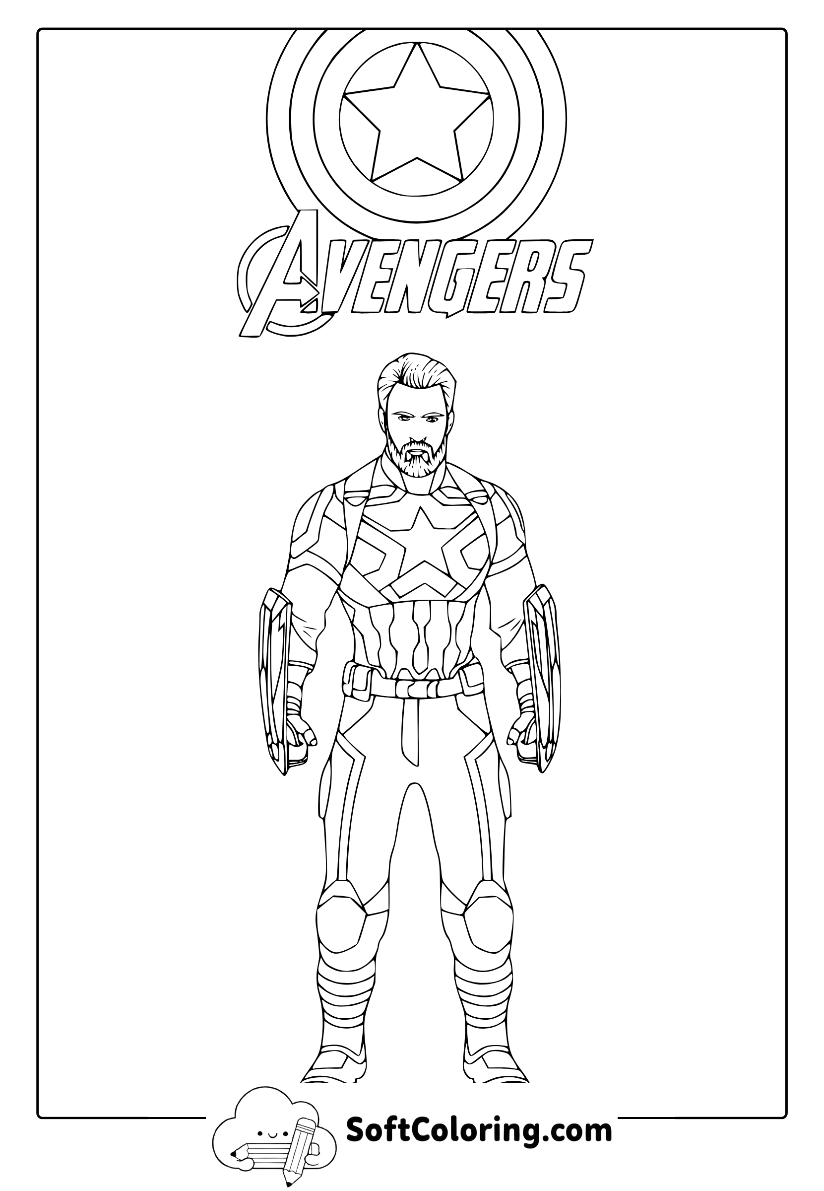 Captain America Infinity War Coloring Page