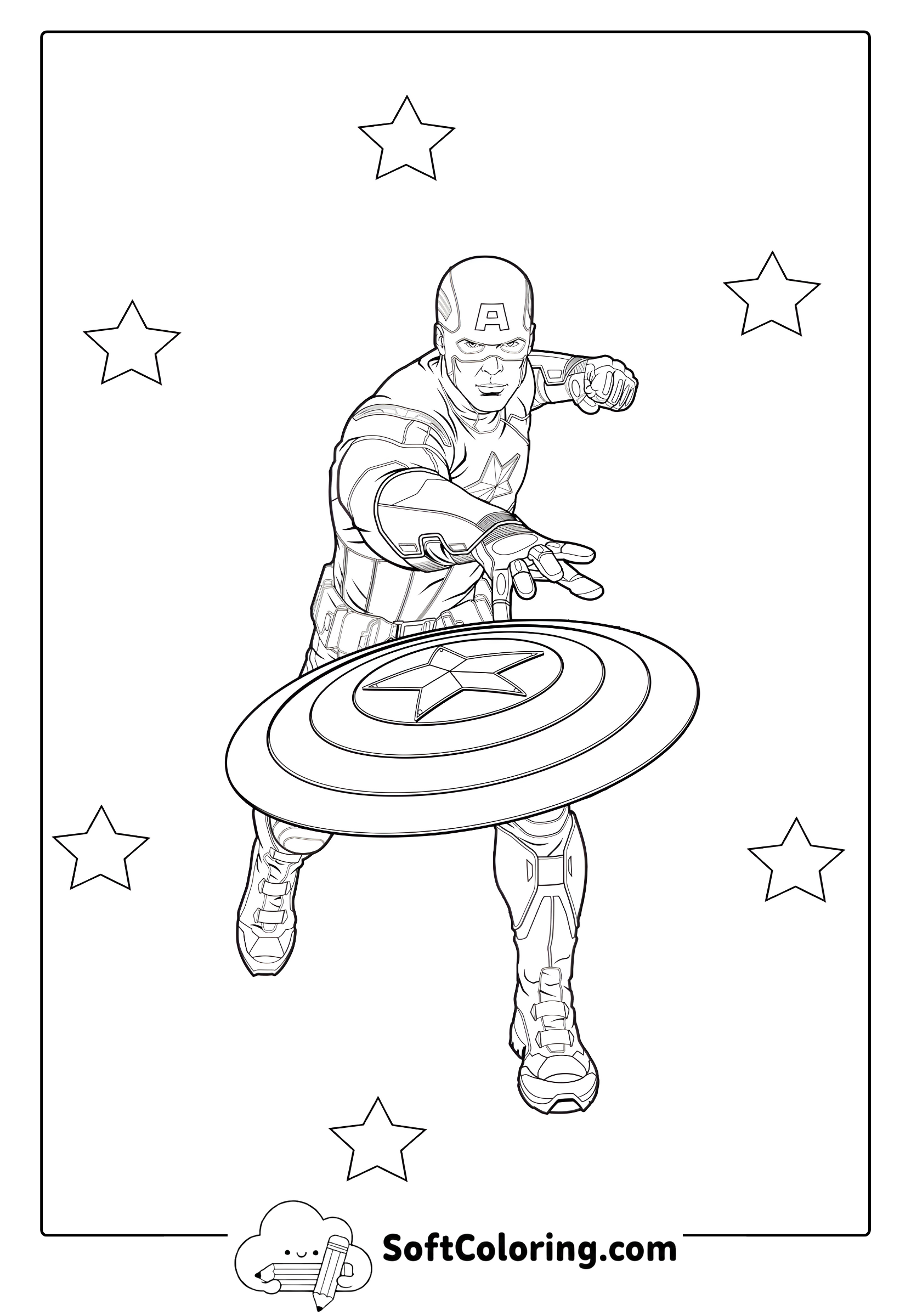 Captain America Throws His Shield