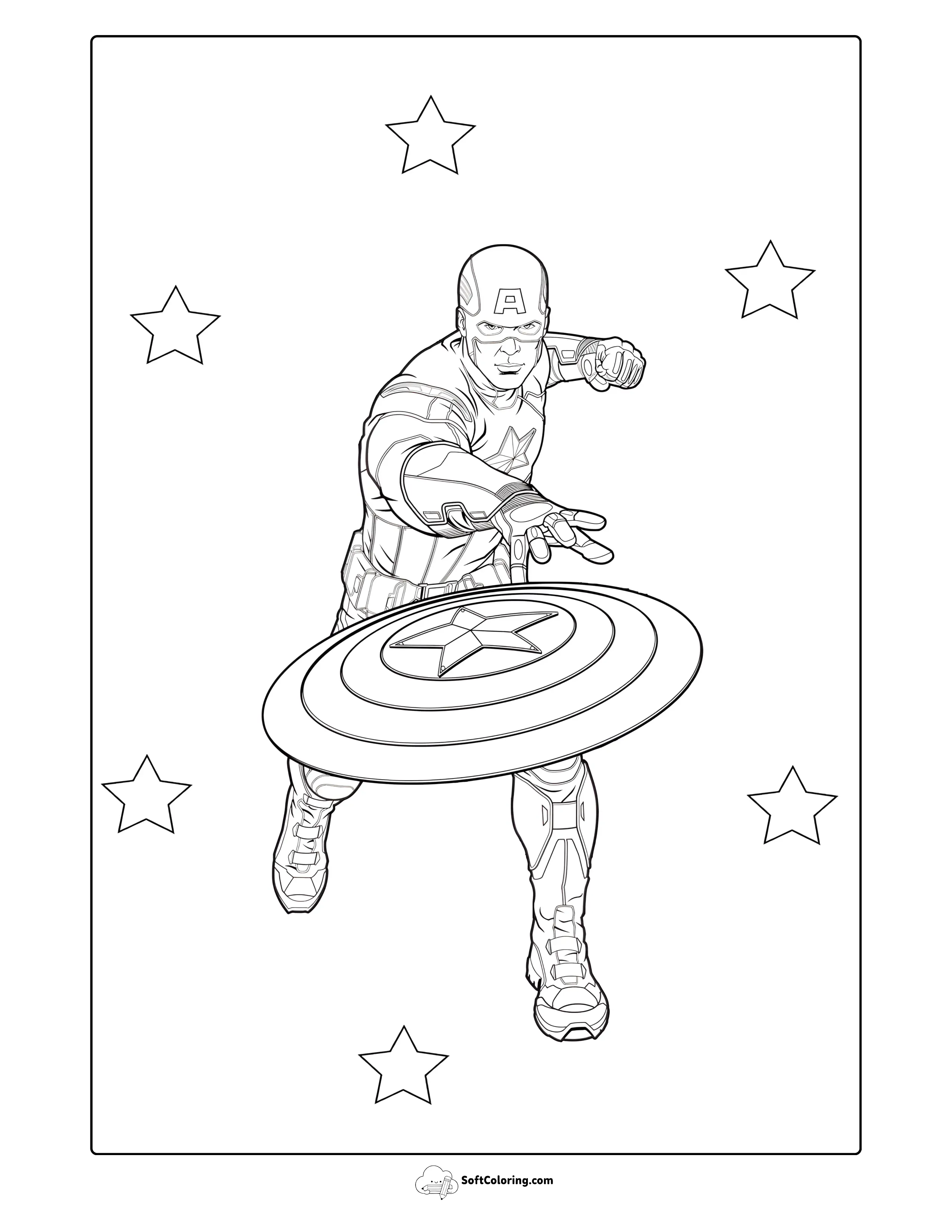 Captain America Throws His Shield