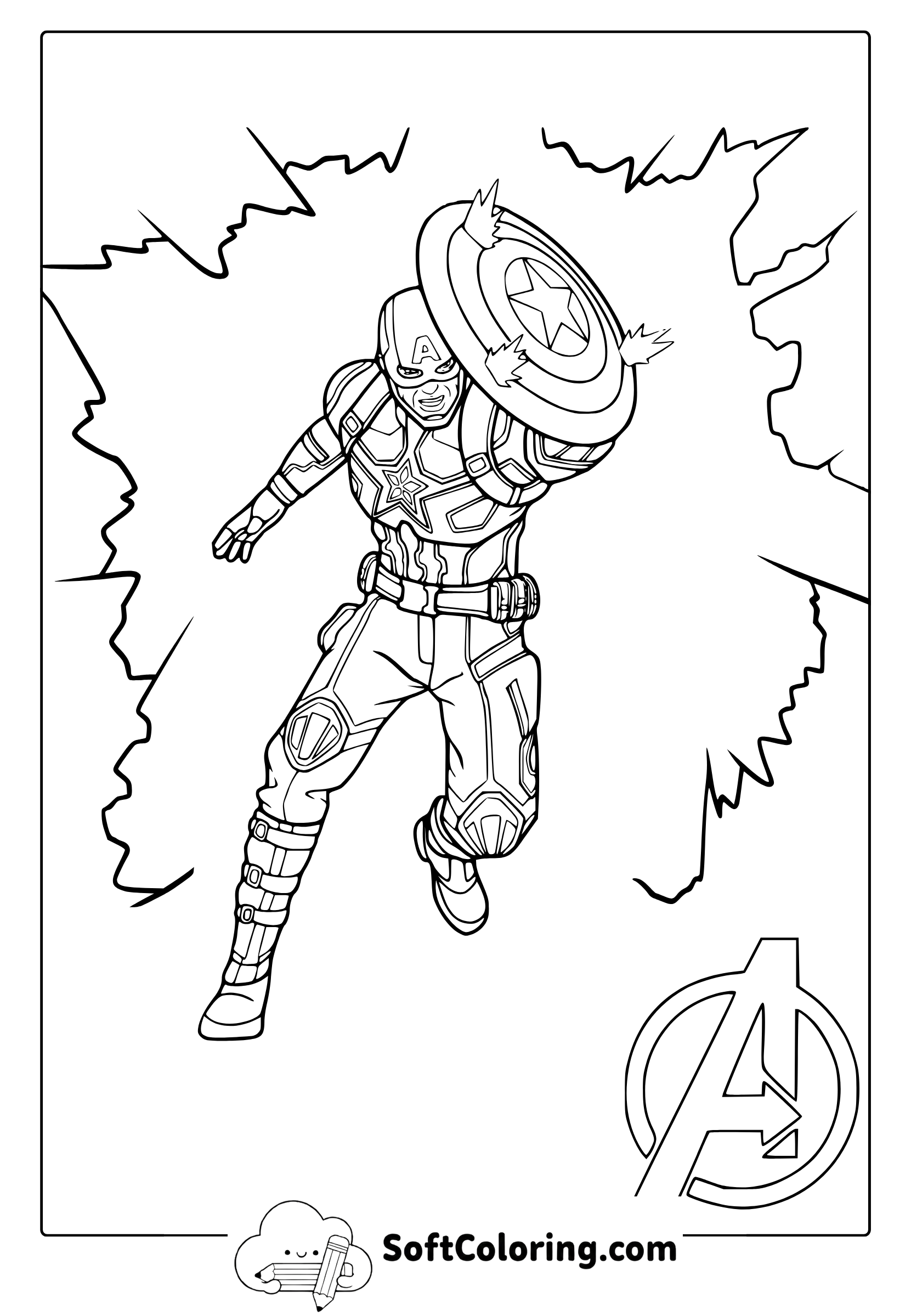 Captain America the First Avenger Coloring Page