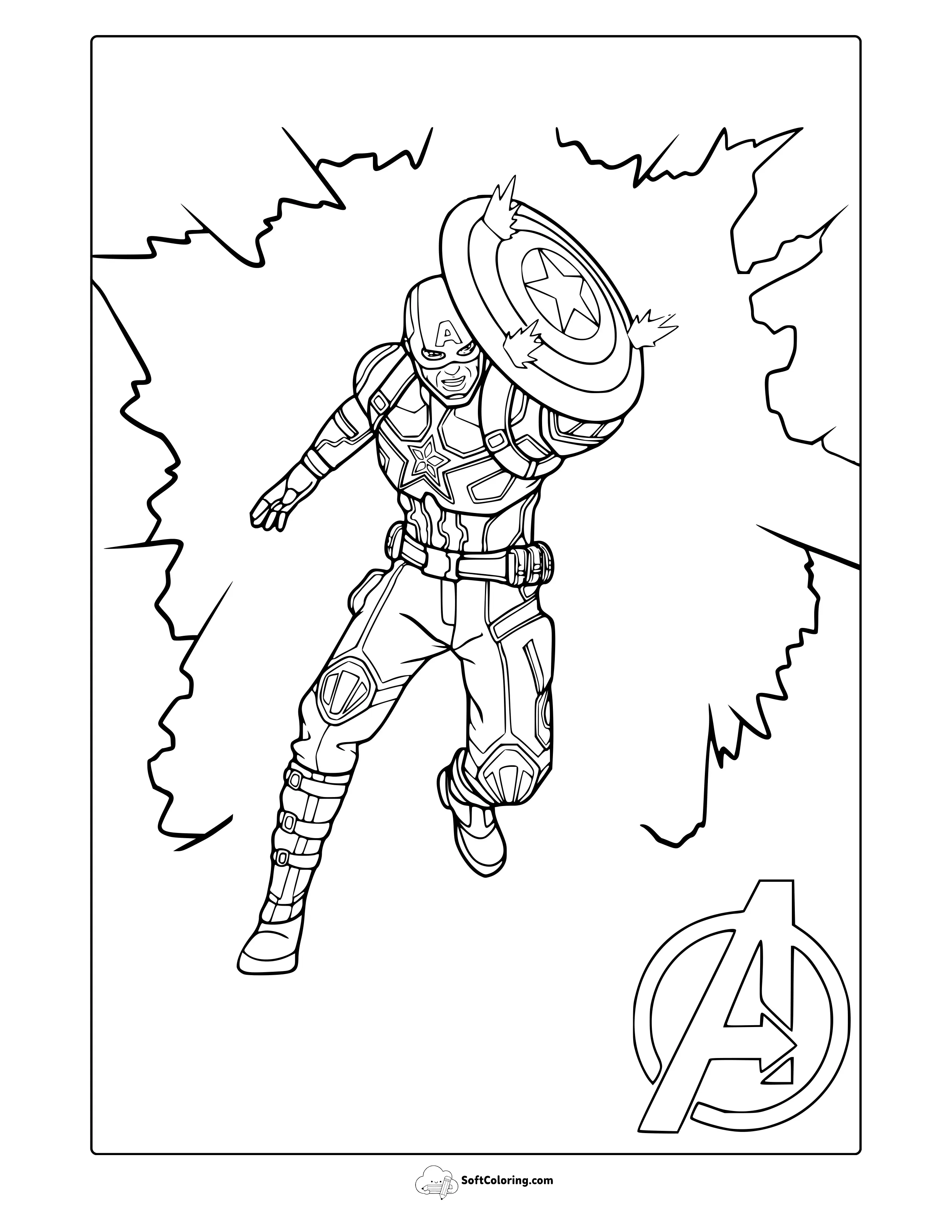 Captain America The First Avenger Coloring Page