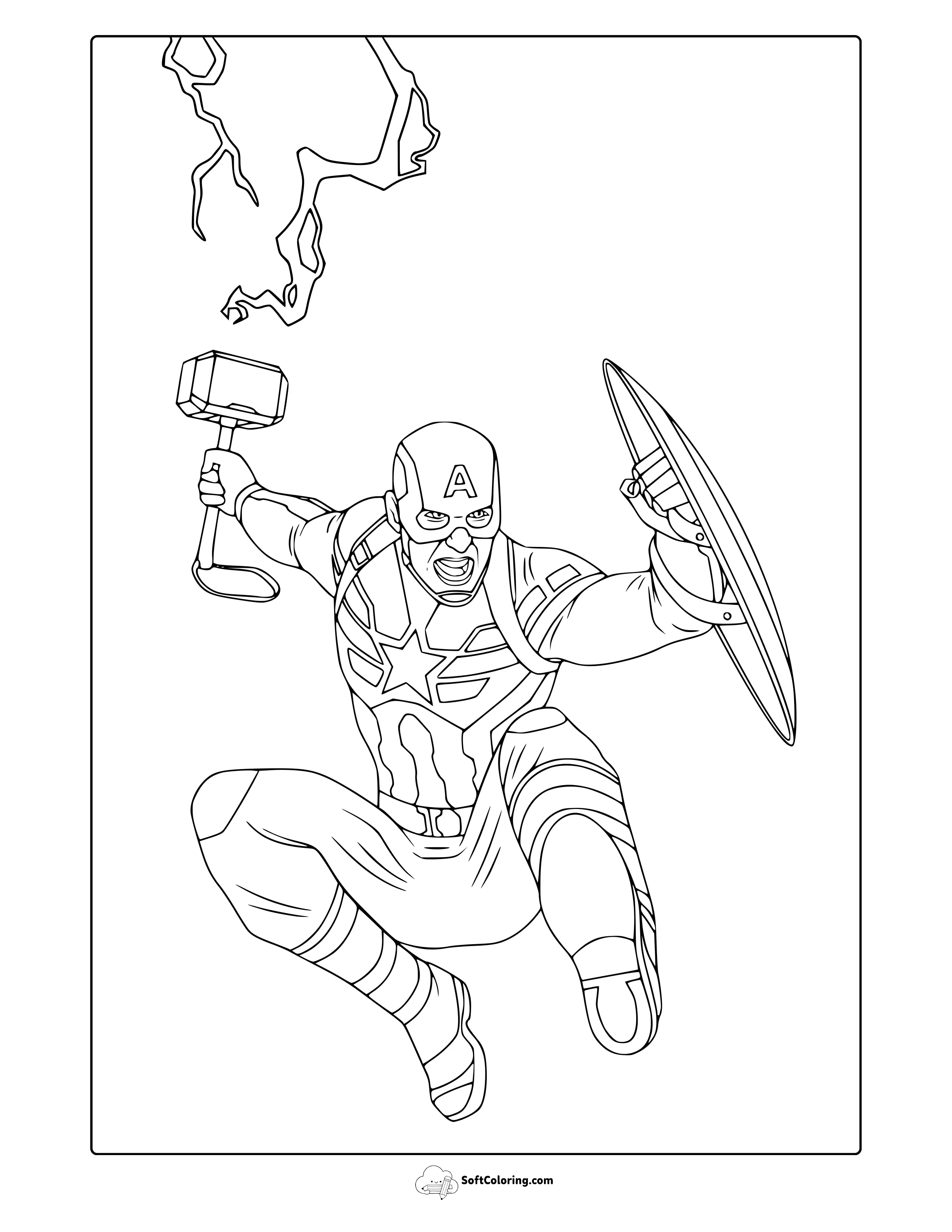 Captain America With Mjolnir