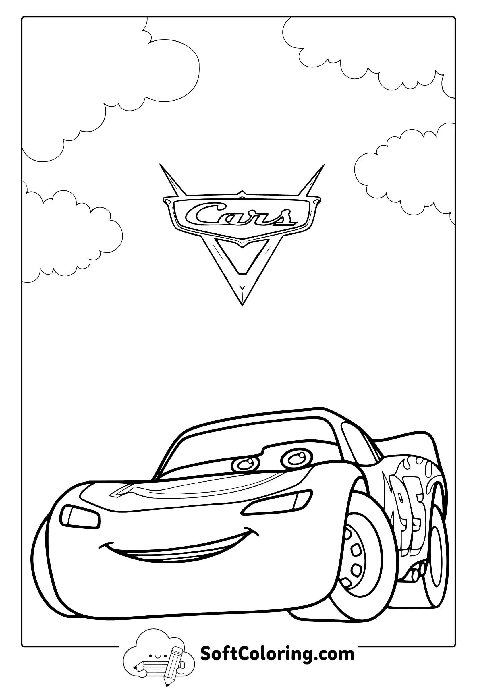 Cars Lightning McQueen Coloring Page