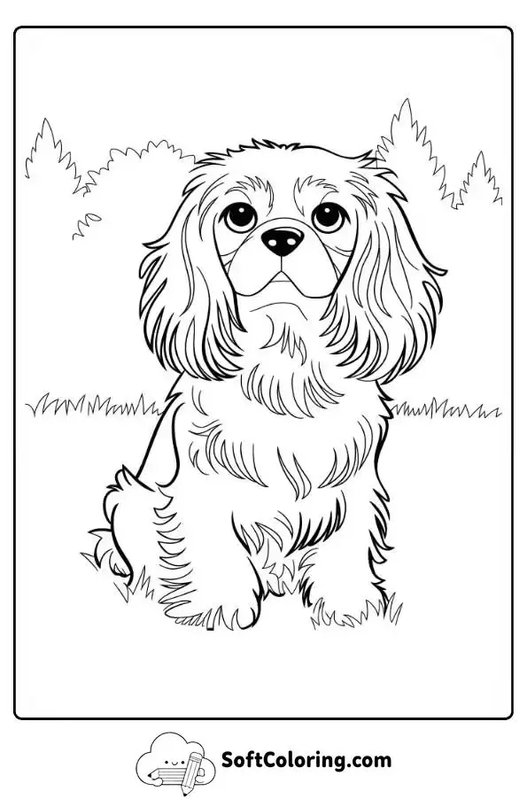 Cavalier King Charles Spaniel Outline