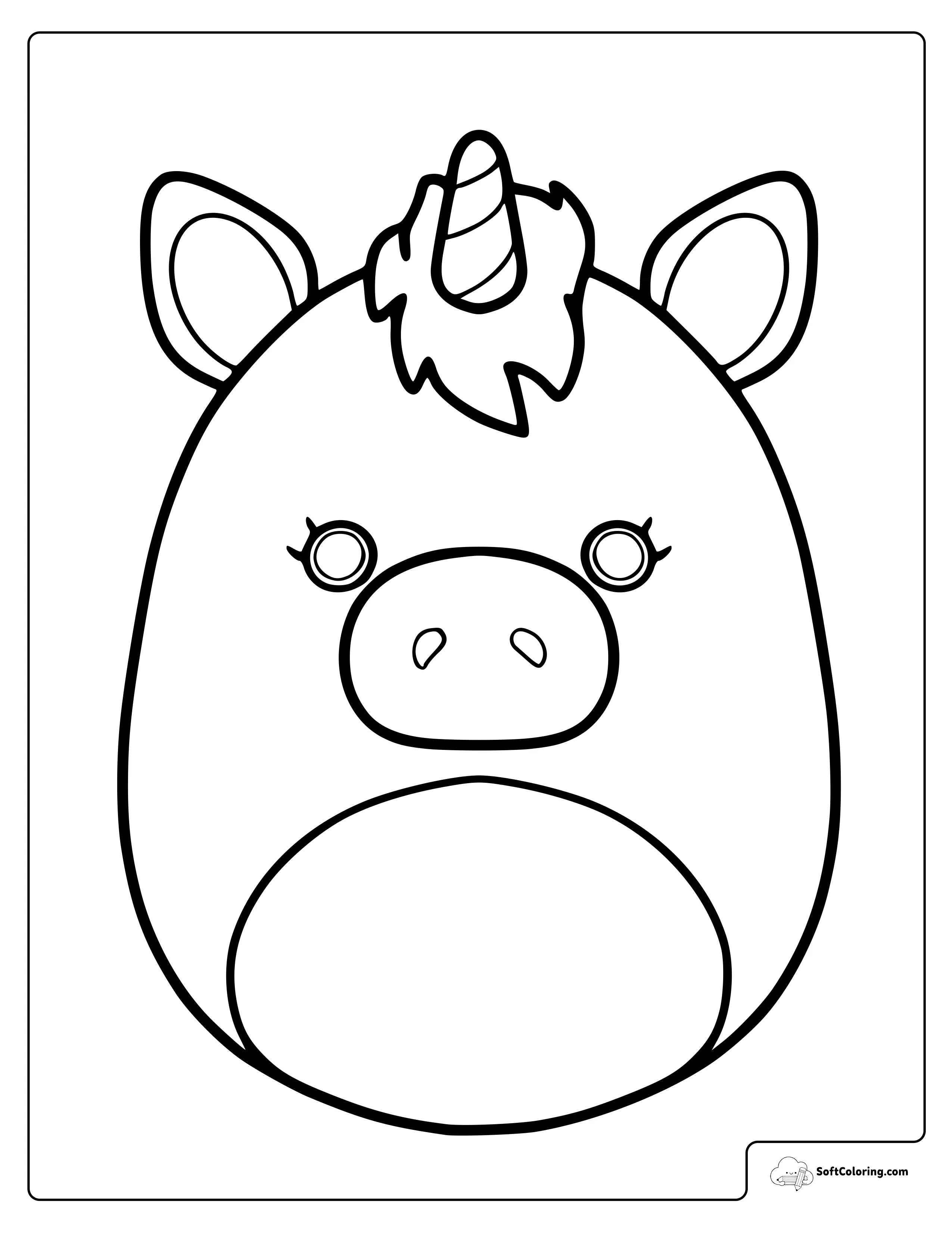 Celestina The Unicorn Squishmallow Coloring Page