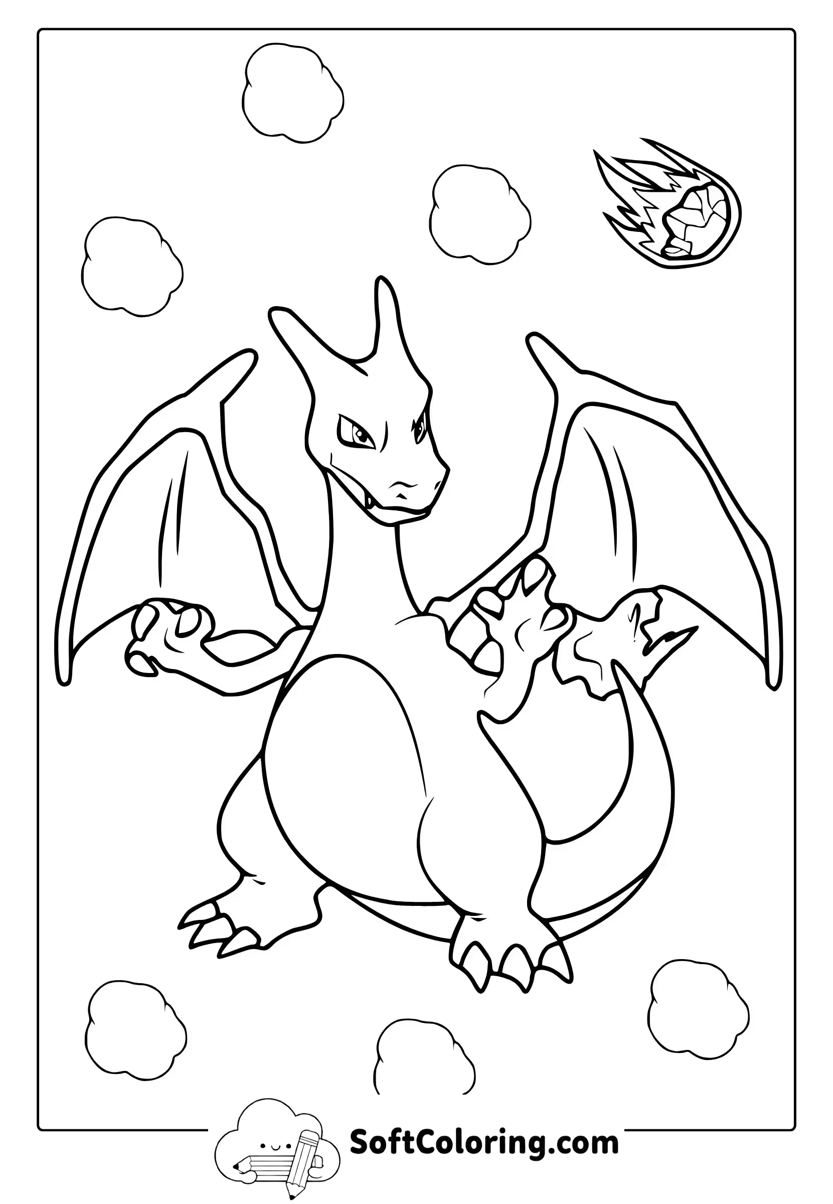 Charizard From Pokemon Coloring Page