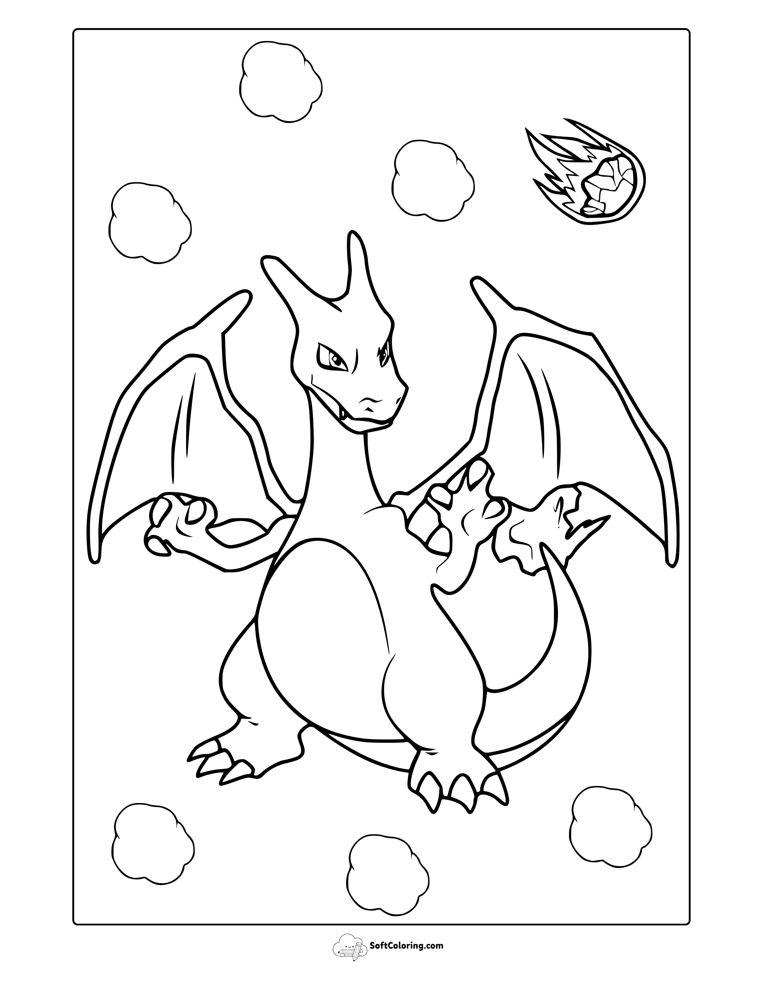 Charizard From Pokemon Coloring Page