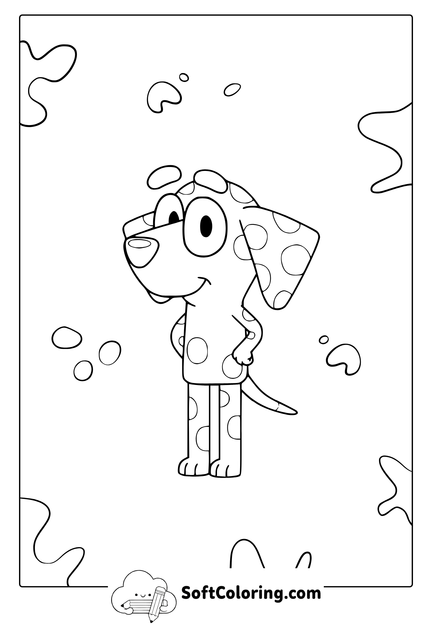 Chloe From Bluey Coloring Page