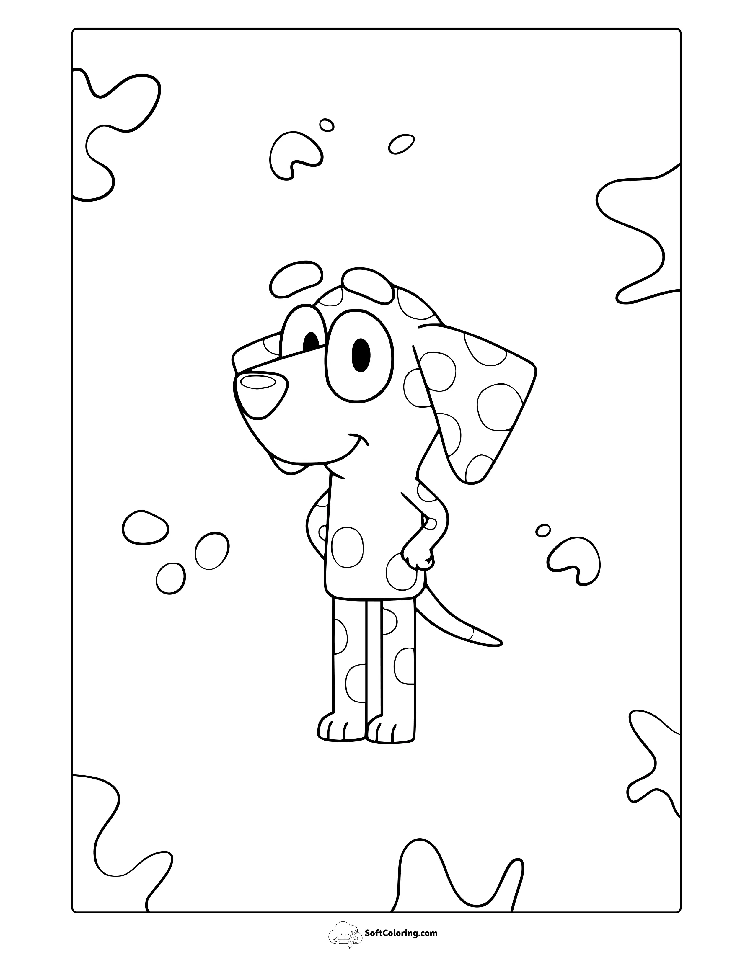Chloe From Bluey Coloring Page