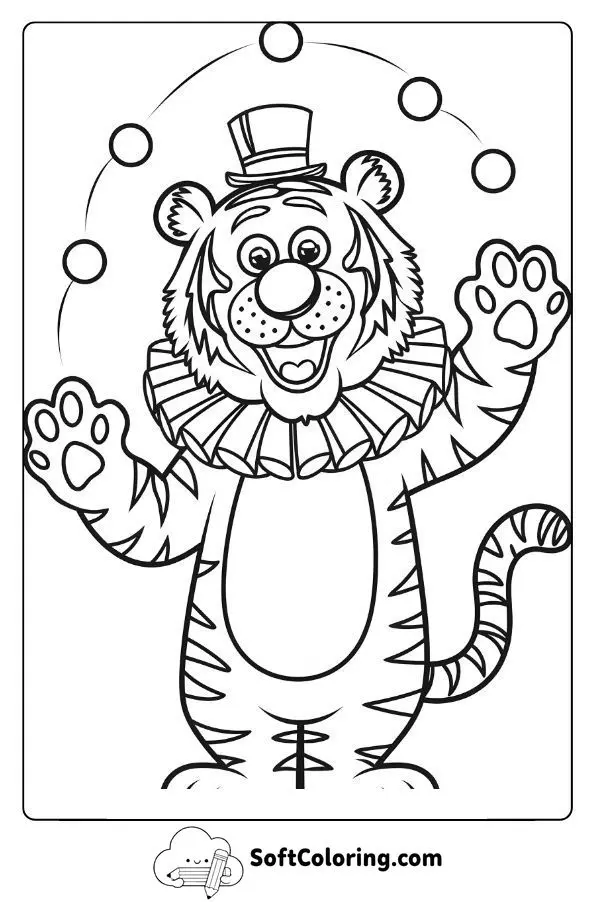 Clown Tiger At The Circus