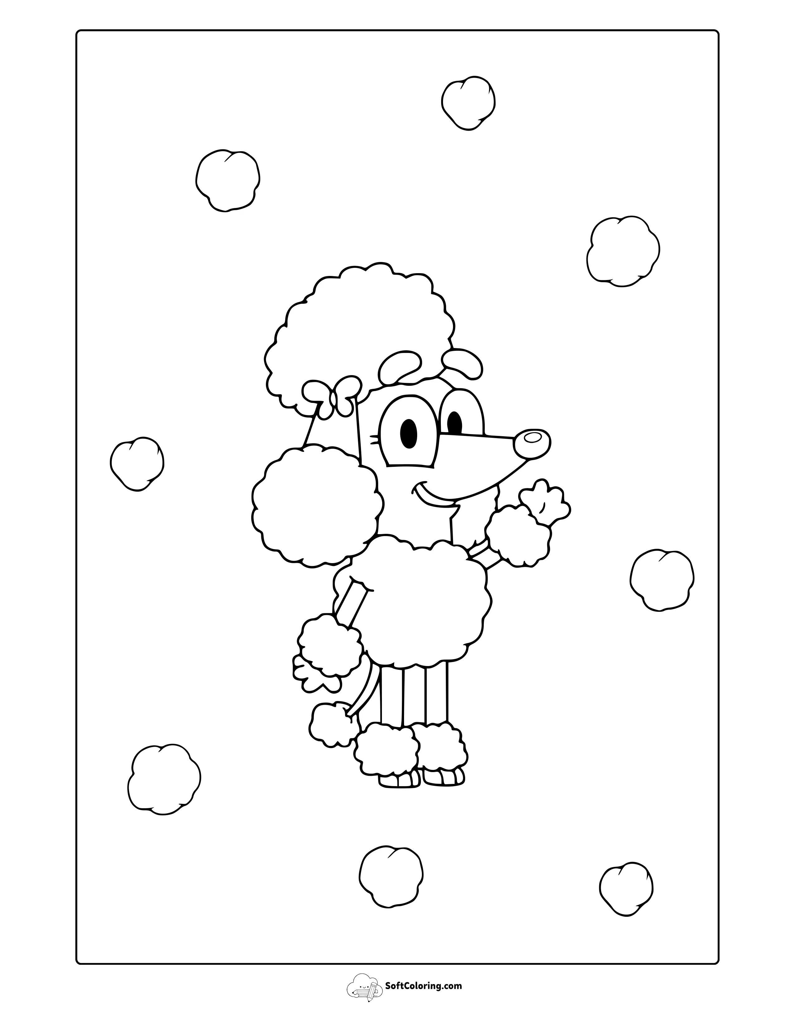 Coco From Bluey Coloring Page