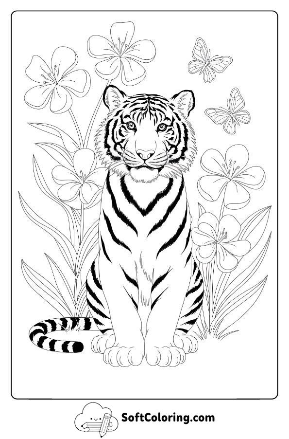 Colorful Springtime Tiger